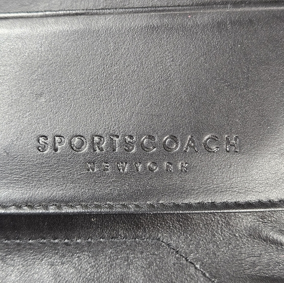 Vintage SPORTSCOACH Black Leather Wallet With Checkbook - Picture 5 of 8